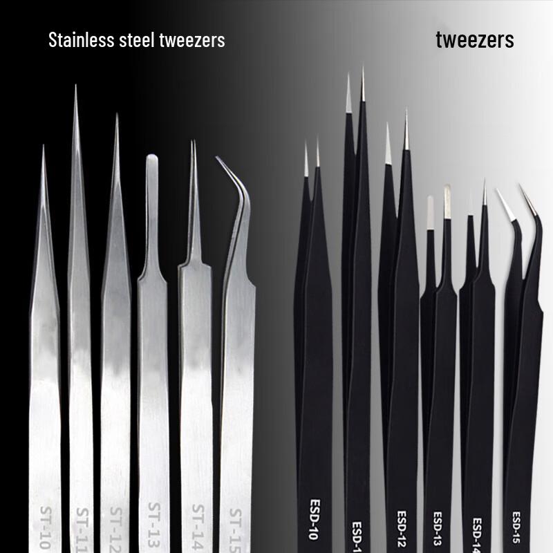 Yang an 45-Degree Bent Tip Precision Tweezers