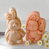 DIY Bunny Shape Chocolate Cookies Baking Molds Cartoon Rabbit Silicone Mold Handmade Aroma Candle Plaster Resin Mould