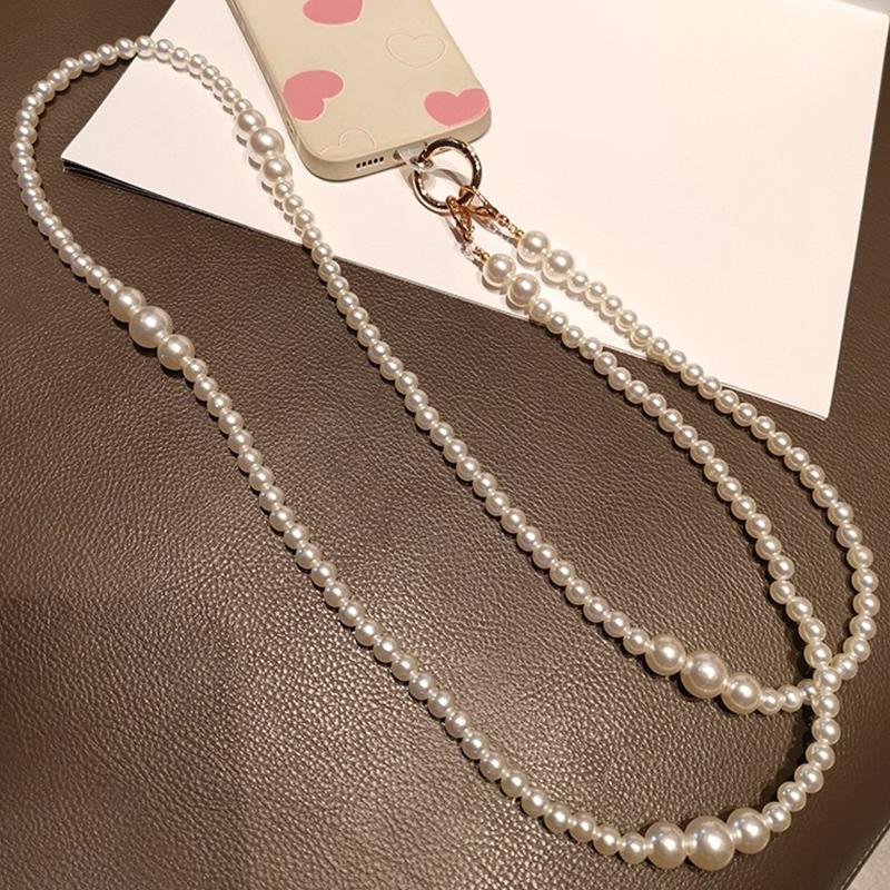 Lanière Anti-Perte Universelle pour Téléphone Collier Porté en Bandoulière Chaîne de Téléphone Longues Bandoulières Perles Pour Iphone Xiaomi Samsung Huawei Pendentifs