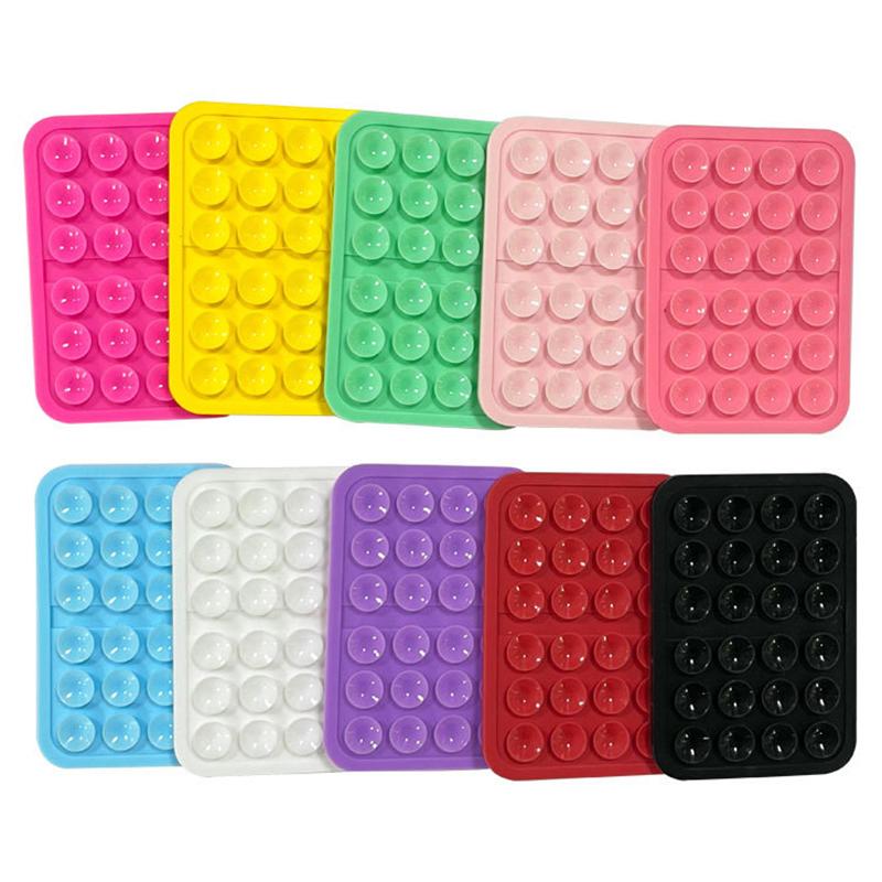 Strong Grip Phone Holder Adhesive Silicone Suction Phone Case Mount Anti-Slip Hands-Free Sticky Cell Phone Grip Stands