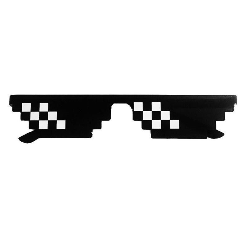 Glasses Pixel Women Men Sunglasses Black Mosaic Sun Glasses