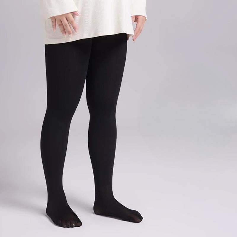 Women's Autumn Winter Bare Leg Effect Pantyhose Double Sided Crotch Fleece Lined Base Layer Tights