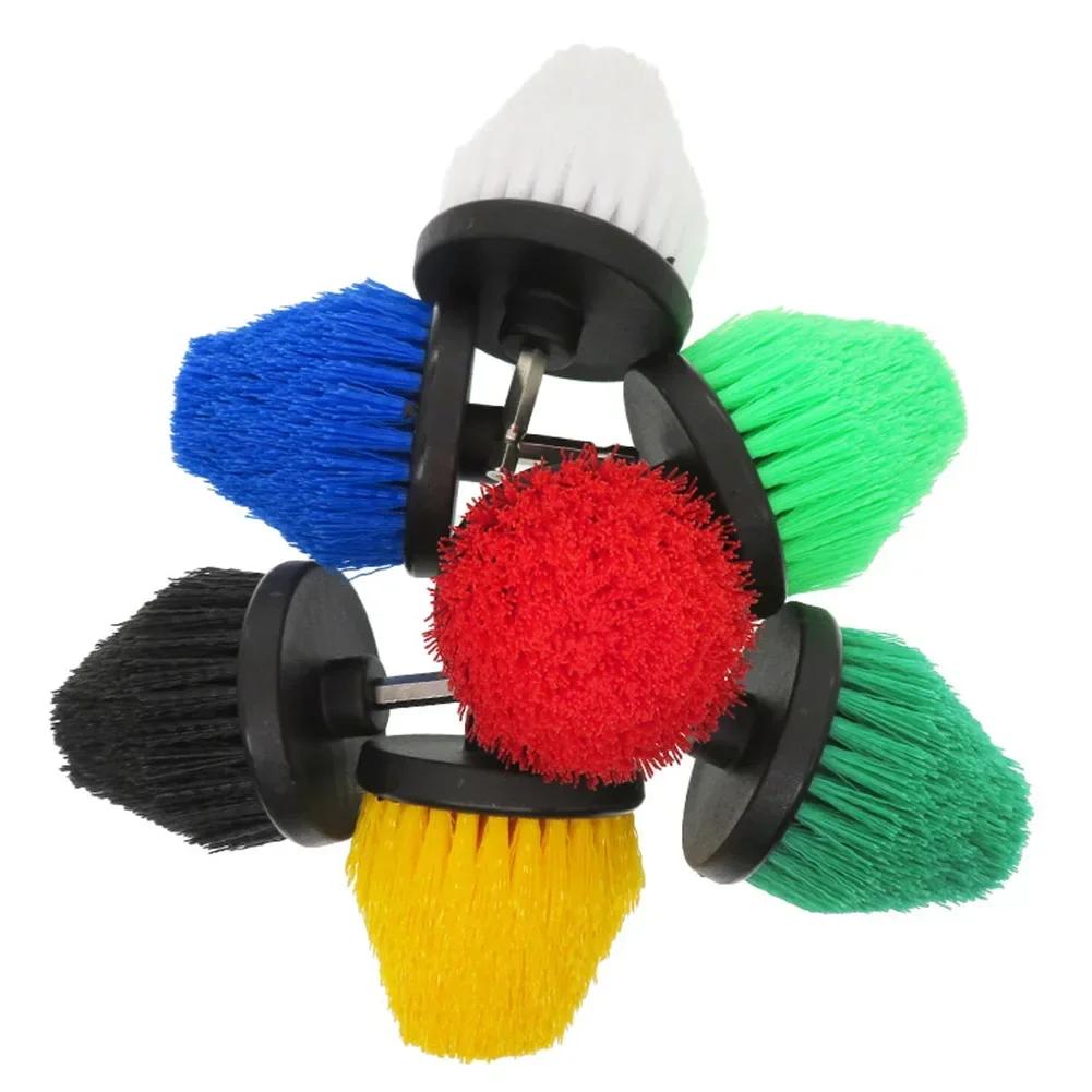 2.5 Inch Electric Cleaning Brush Wheel Brush Car Washing Connecting Rod Conical Detail Cleaning Tool For Furniture Kitchen