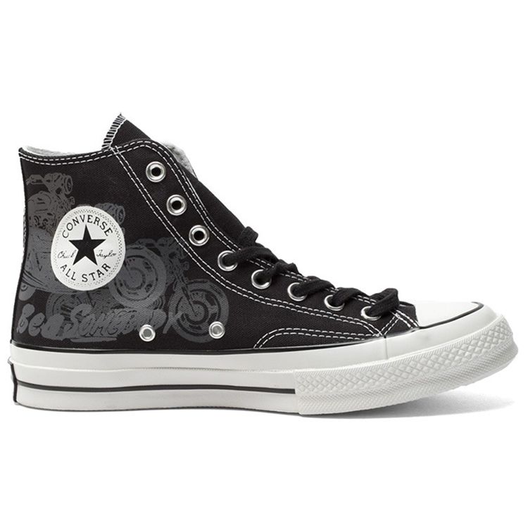 Converse Chuck Taylor All Star Plátěné Protiskluzové Odolné Vysoké Skate Boty Unisex Tenisky Černá Bílá 147122C