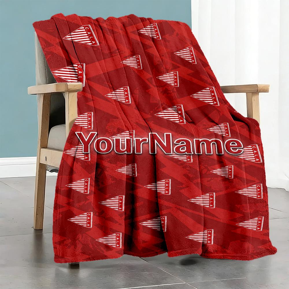 Atletico Madrid Customize Your Name Blanket Gift Customizable Blanket Soft Warm Cozy for Home Decor Seaside Living Room Chair for All Occasions