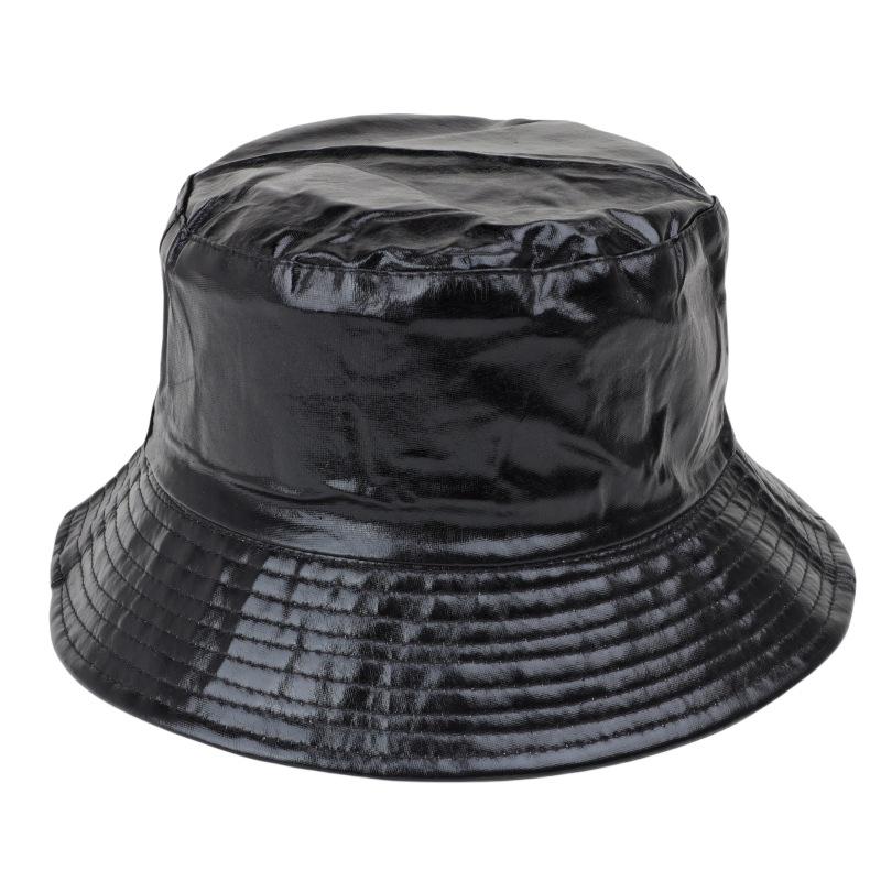 Reversible Patent Leather Gold & Silver Bucket Hat: Unisex Double-Sided Harajuku Style, Foldable Sun Protection Fisherman Hat One Size Adult