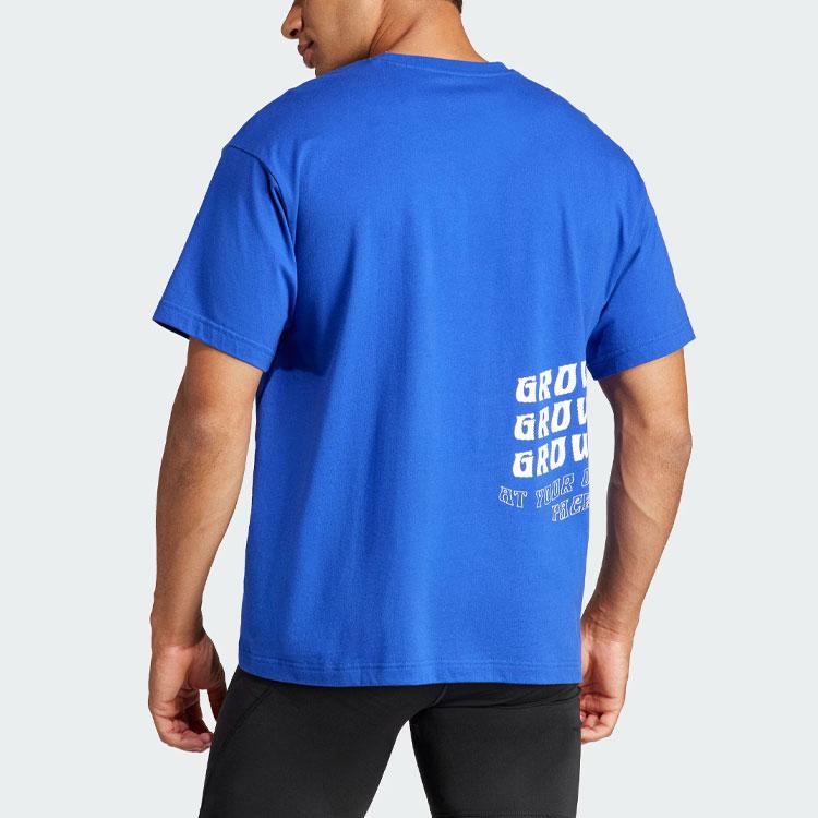 New Adidas T Shirt Unisex Semi Fluorescent Blue IN8291