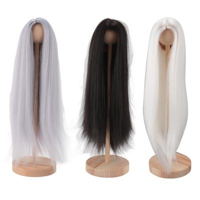 1/4 Puppenperücke für 7 bis 8 Zoll Puppen, trimmbare, weiche Hochtemperaturseide, Kugelgelenk-Puppenperücke, Puppe L