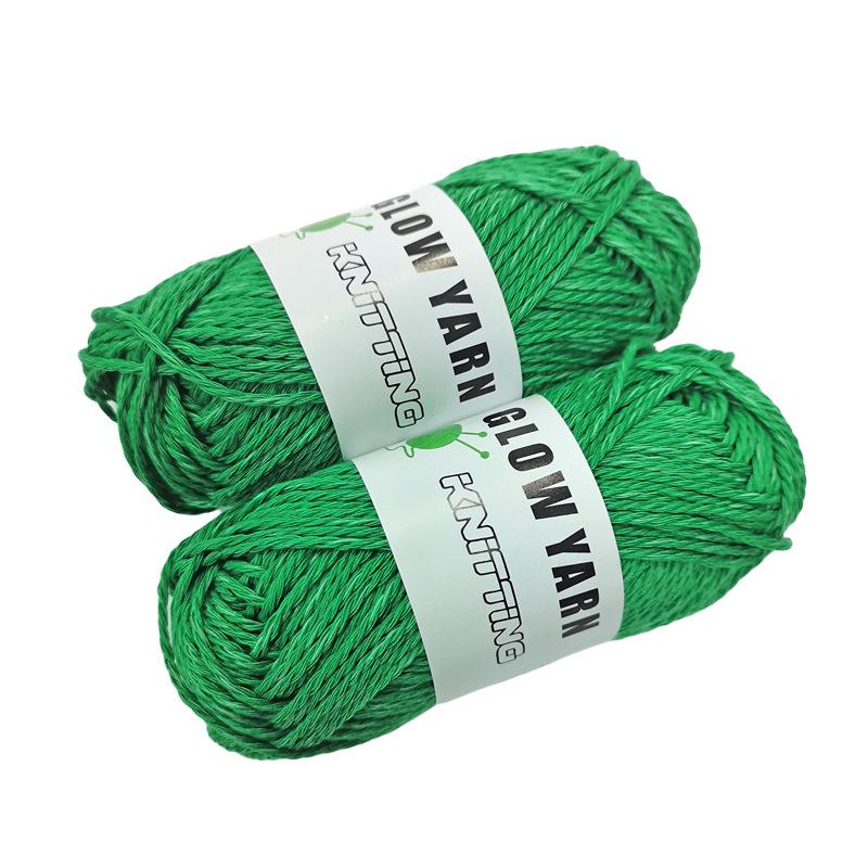 2mm Luminous Hand-Knitted Imitation Cotton Glow-in-the-Dark Yarn