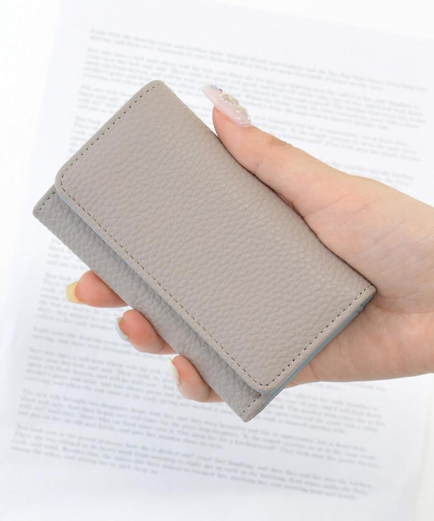 Altro Rose Gray Key Smart Key Key and Card Case, Women's, 4-Ring, Stylish, Compatible, Unisex, Two-Tone Design, Small, Slim, Compact, Thin,