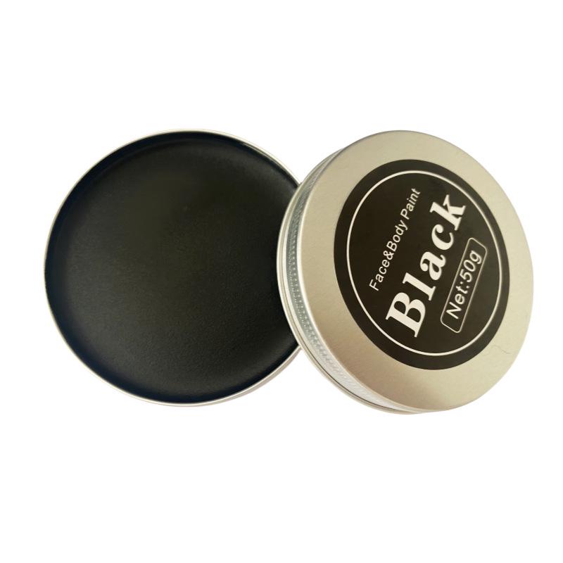 50ml Black & White Oil-Based Face Paint Set - Aluminum Box for Halloween & Ghost Festival