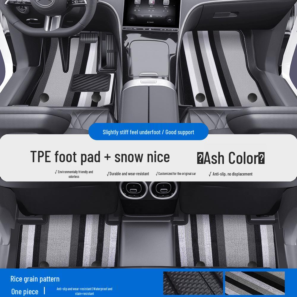 Compatible TPE Floor Mats & Door Sill for Mercedes-Benz A, C, E-Class, L, GLA, GLB, GLC - Full Coverage