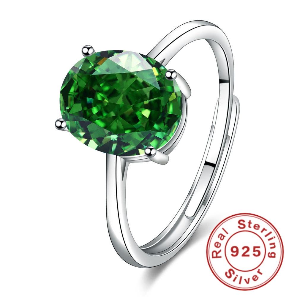 Ring Inlaid Crystal Zircon Fashion Women s Ring, Adjustable Open Ring Wedding Party Gift Jewelry зелёный