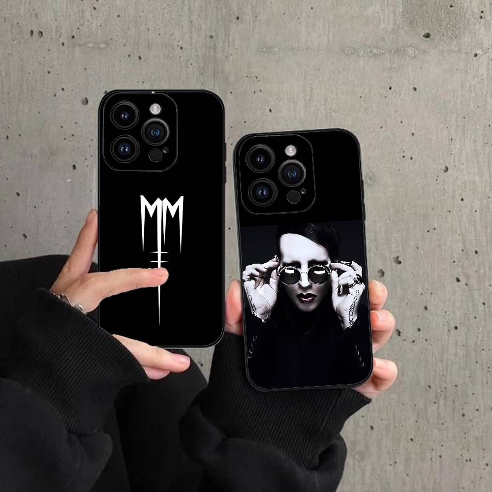 Singer M-Marilyn Manson Phone Case Phone Case For Iphone 17 16 15 11 13 14 Pro Max X Xr Xs Max 12mini Black Shell Cover Case