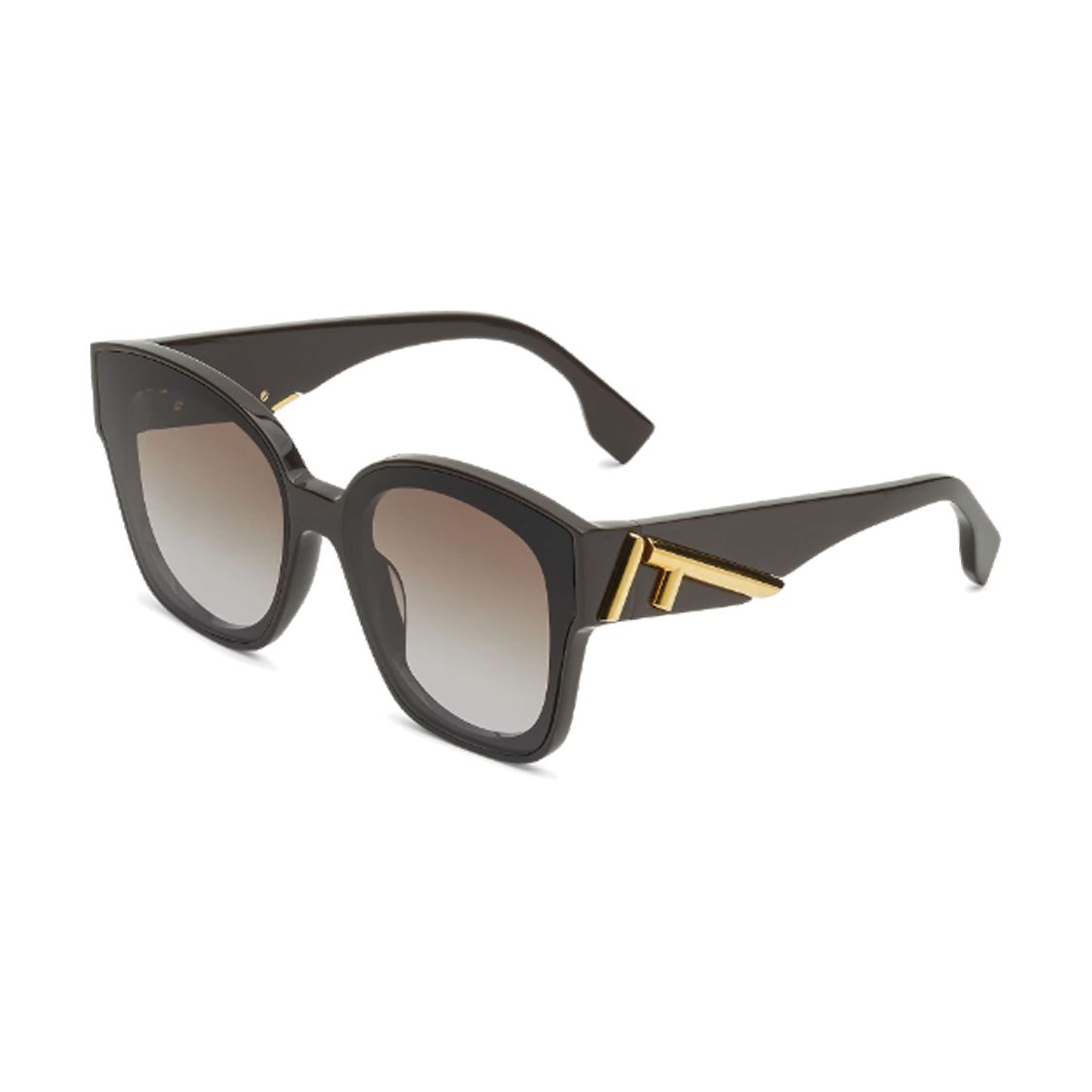 Fendi Oversized F Pattern Acetate Metal Irregular Sunglasses Women sunglasses Black FE40098I-48F Eyeglass Case, or, Box+Eyeglass Pouches,F,Black