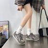 Super Feuer Retro Forrest Gump Schuhe Damen Neu Leder Weiche Sohle Paar Schnürsenkel Lässig Moral Trainingsschuhe Sportschuhe
