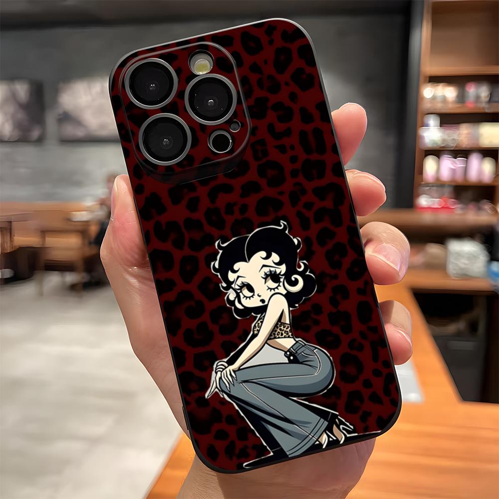 

Cartoon B-Betty HOT B-Boop Phone Case For IPhone 17 Pro Max 15 Pro 16 14 Plus 12 13 Mini 11 Pro Shockproof Soft Cover iPhone11 ProMax
