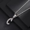 Hip Hop Letter Pendant Zircon Necklace Popular Instagram Personalized Accessory Niche Design Men's and Women's Pendant Necklace