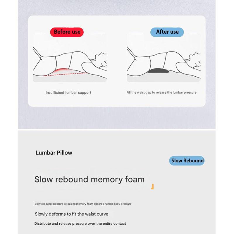 1 PC Half Moon Bolster Pillow Ankle Knee Support Quality Memory Foam Filling for Legs Knees Lower Back Head Office Home Travel