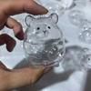 1/2Pcs Pet Fur Keepsake Capsule Keychain Cute Hamster Shape Transparent Hamster Fur Storage Box Hair Storage Pendant