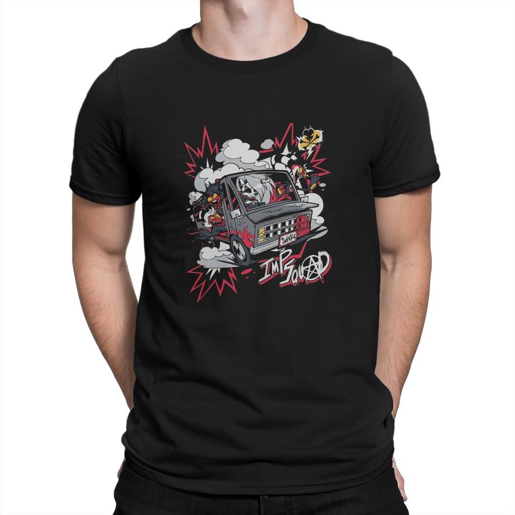 Helluva Boss Anime Classic Tshirt Homme Men's Clothing Polyester T Shirt For Men