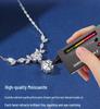 S925 Sterling Silver Moissanite Tassel Laurel Pendant Clavicle Chain Necklace with Fresh Flower Branch Design for Women