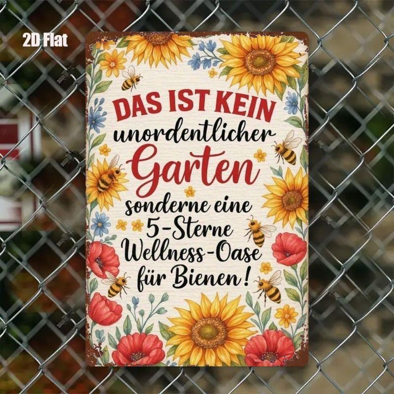 Vintage Metallwandkunstschild Biene Küchen Dekoration Kaffeebar Blechschild