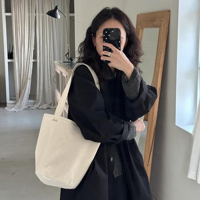 Basic bucket bag - ivory (L size)