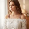 Removable Floral Bra Straps Polyester Anti-slip Shoulder Straps Sweet Flowers Adjustable Floral Shoulder Belts