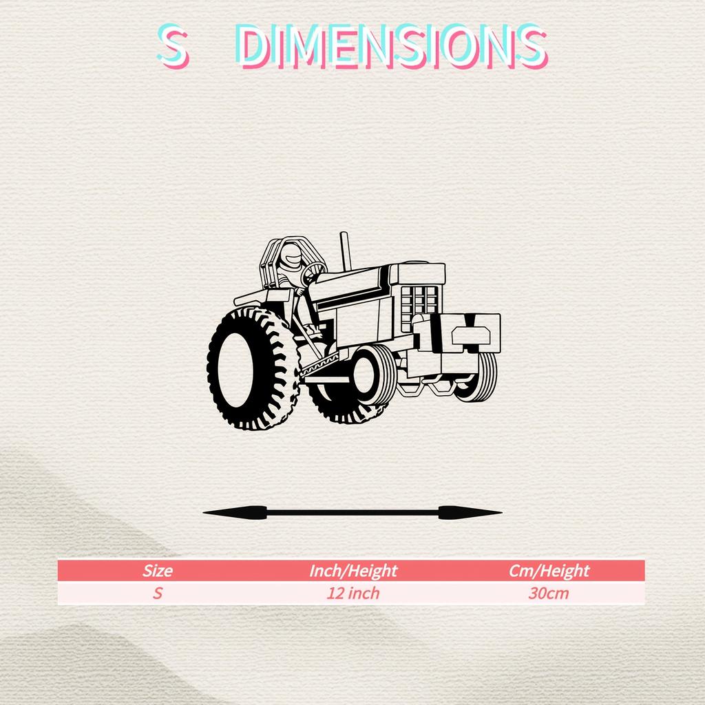 1pc Tractor Metal Wall Art Farm Decor Harvest Festival Gift Weatherproof Garden Fence Garage Sculpture Agricultural Mural