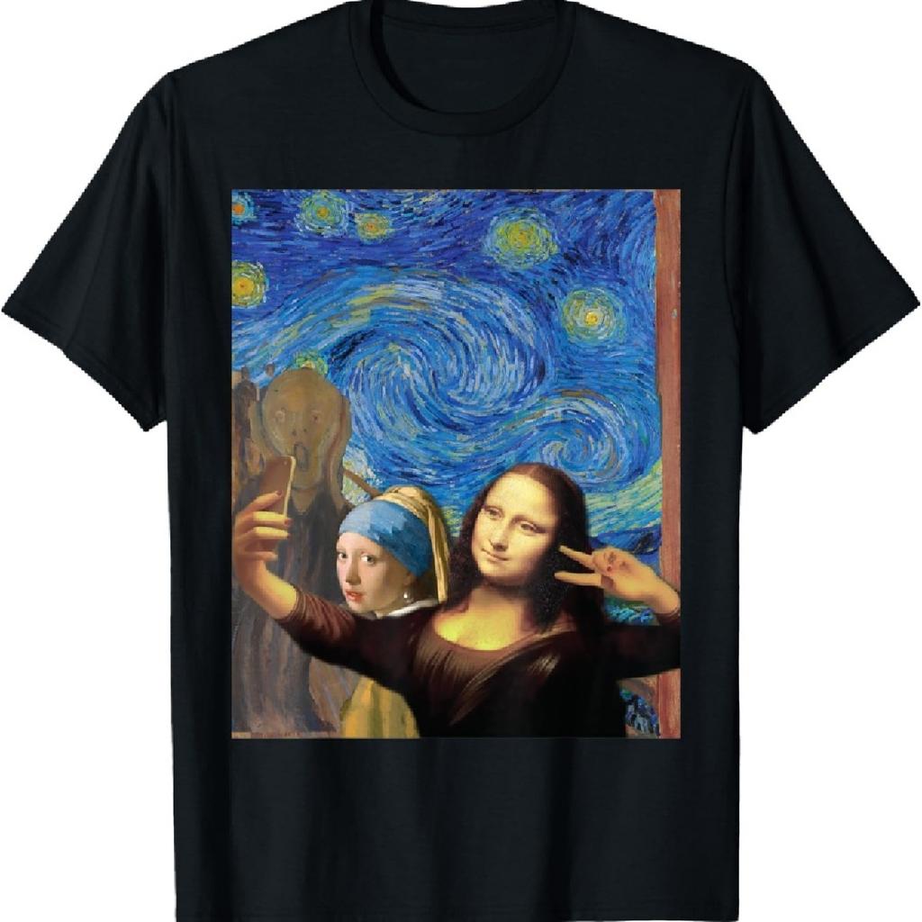 Lustiges Mona Lisa Selfie T-Shirt