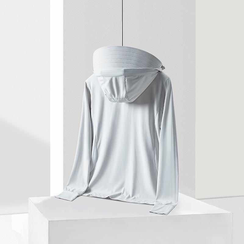 Men's and Women's UPF50+ Ice Silk Sun Protection Clothing - Summer Outdoor Anti-UV Ice Feel for Fishing.