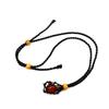 Adjustable Natural Black Stone Mesh Necklace with Woven Bag - Sweater Chain N168