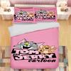 Tom and Jerry Anime Home Bedroom Comforte Nordic Polyester Material Suitable for Children and Adults 3-piece Set