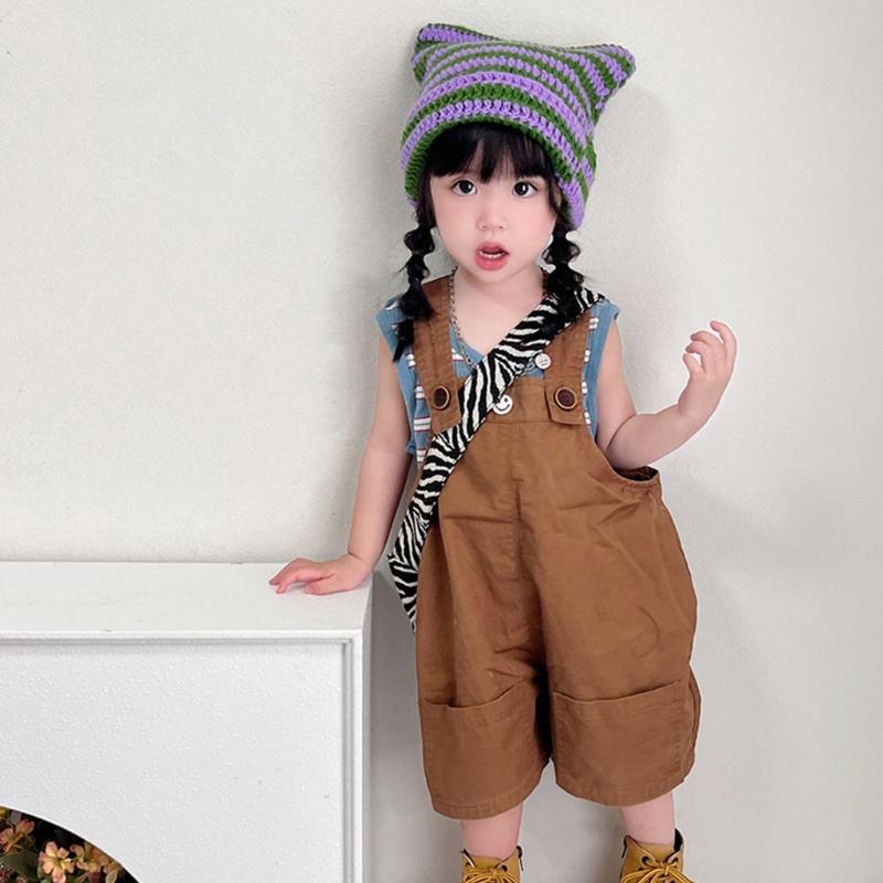 Stylish Children's Knit Hat with Devil Cat Ears Fashionable Winter Cap Warm & Comfortable Hat for Kids 3-15 Years Old