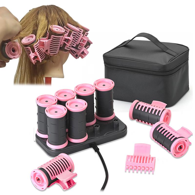 Elektrische Lockenwickler 8 Stück Professionelles Heizwickler-Set Für Schnelle Einfache Locken Perfekt Für Zuhause Oder Salon-Haarstyling