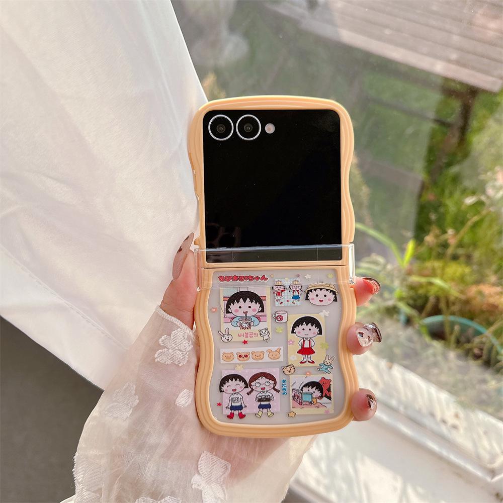 Crayon Shin-chan & Chibi Maruko-chan Samsung Galaxy Z Flip Serie Klapphülle