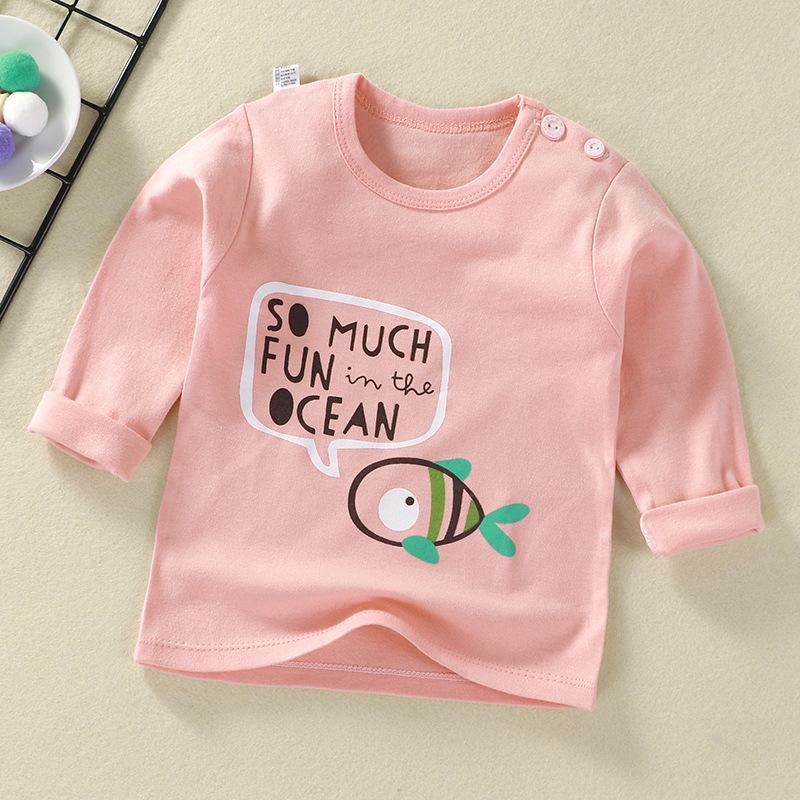 Vêtements pour enfants Garçons Filles T-shirt Vêtements pour enfants Dessus de dessin animé Manches longues Vêtements pour bébé Automne Hiver Coton Imprimé Sweat-shirt