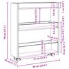 Narrow Storage Trolley Black Oak Effect