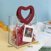 Transparent Hand Gift Bag with Heart Shape Handle Waterproof Shopping Bag Handbag PVC Tote Bag Gift Pouch Wedding Party Favors