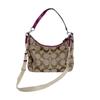 Coach Signature Shoulder Bag Canvas Brown Women F21873 Used