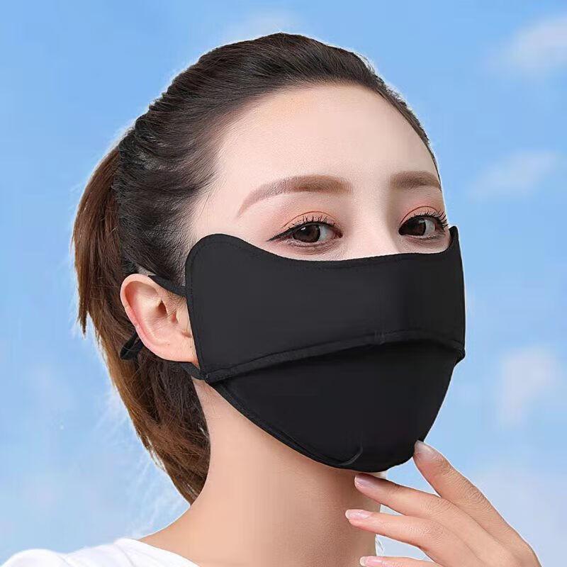 Ice Silk UV Protection Full Face Mask for Women - Outdoor Cycling Sunshade