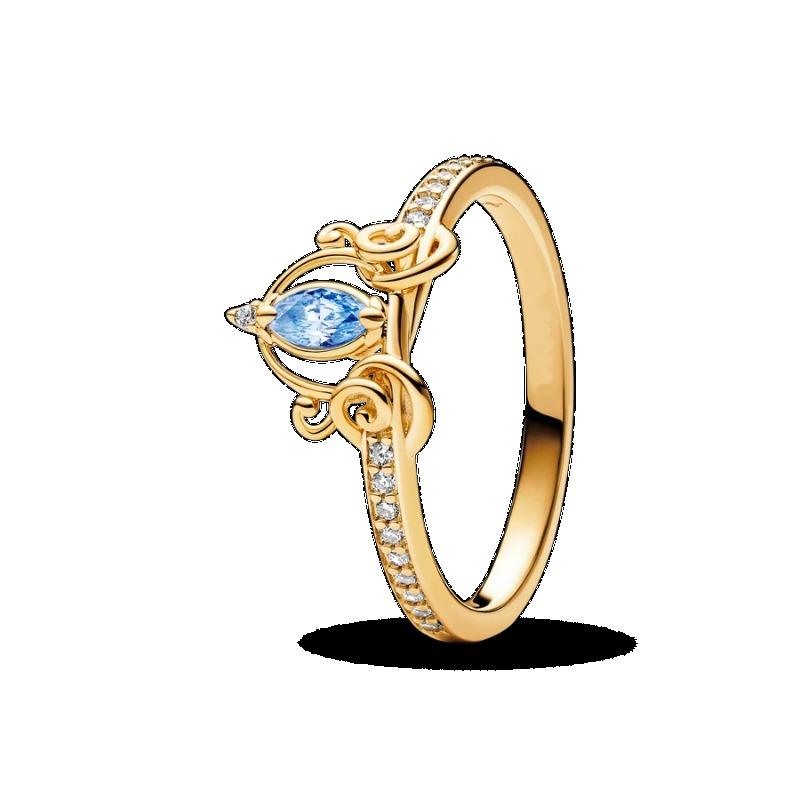 Breloques Anneaux en Argent Sterling 925 Bricolage Cœur Cœur Doré Rose Blanche Bagues de Doigt Pour Femmes Bijoux de Fête