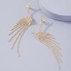 Simple Popular Earrings Tassel Design Shiny Rhinestone Comfortable To Wear Versatile Stylish Earrings