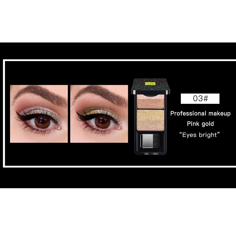 Pudaier Pearlescent Three-dimensional Colorful Gradient Two-color Eye Shadow