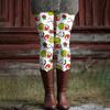 Women's Casual Fashion Outdoor Christmas Printed Slim Elastic Yoga Pants Cropped Pants