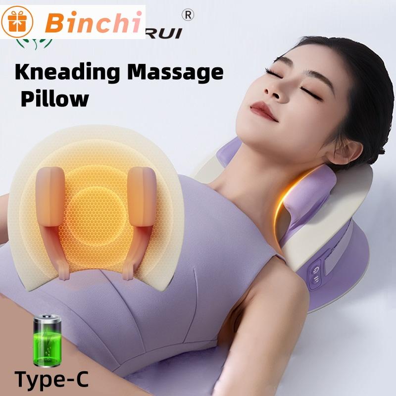 Neck and Shoulder Kneading Massage Pillow Cervical Massager Trapezius Muscle Kneading Massage Pillow