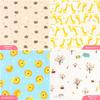 Larger 19x19cm PL Set in Cotton Gauze Handkerchiefs with Cute Patterns [cluster] [Slightly Kids' Handkerchiefs] Set, 5-Piece [Made Japan] 100%