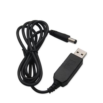 High Quality 1m Dc To Usb Cable Usb 5v To Dc 12V 5.5mm X 2.5mm Round Hole Boost Cable for Wifi Router