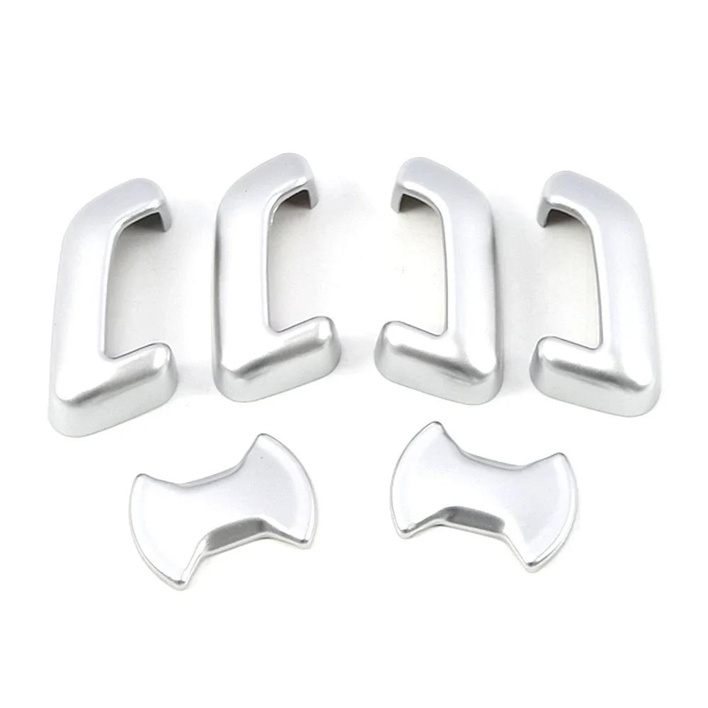 For Volkswagen VW Tiguan MK2 2017- Carbon Fiber Color Seat Adjustment Button Panel Trim ABS Matte Silver Interior Accessory Matte Silver